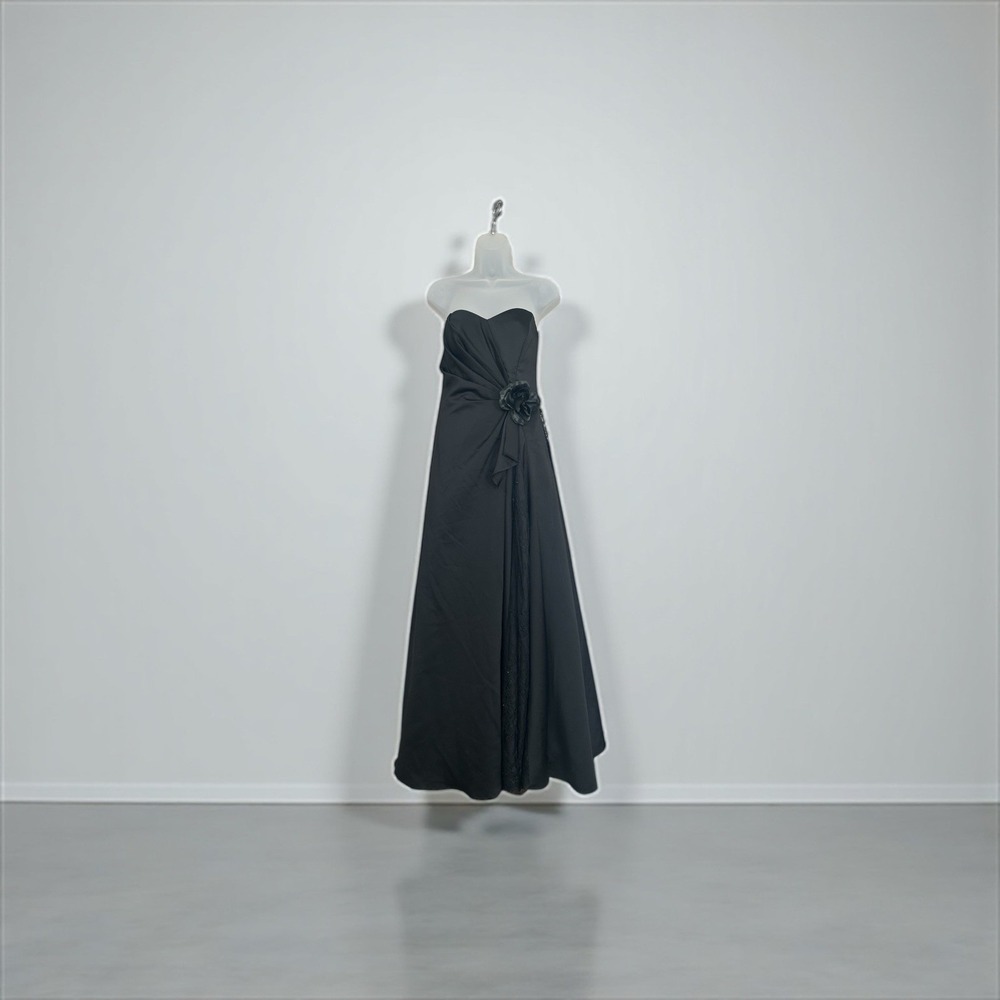 Halloween Play Black Gothic Wedding Evening Dress Pesavento Couture Small Medium - Picture 14 of 14